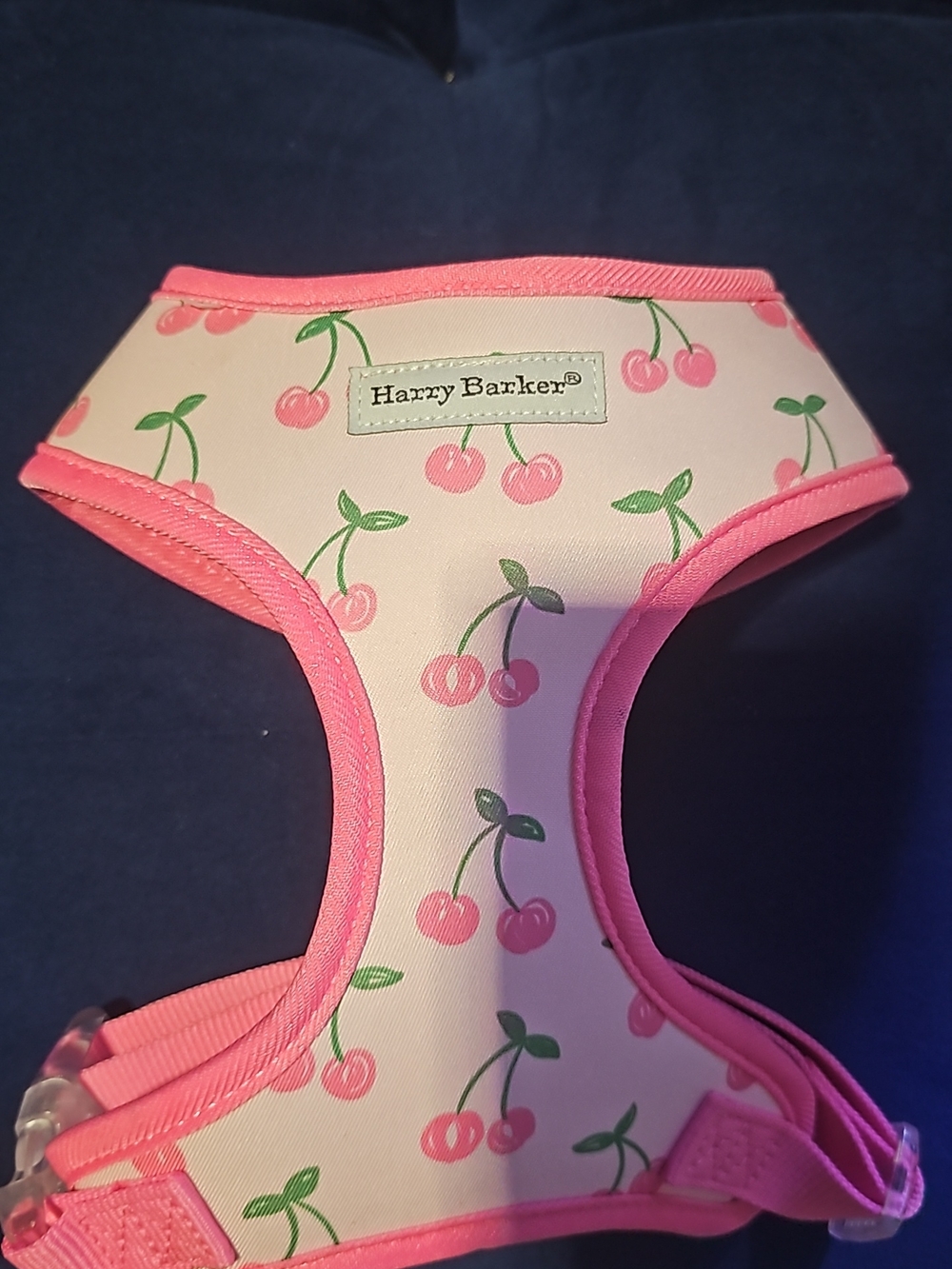 Harry Barker Pink Cherry Print Dog Harness